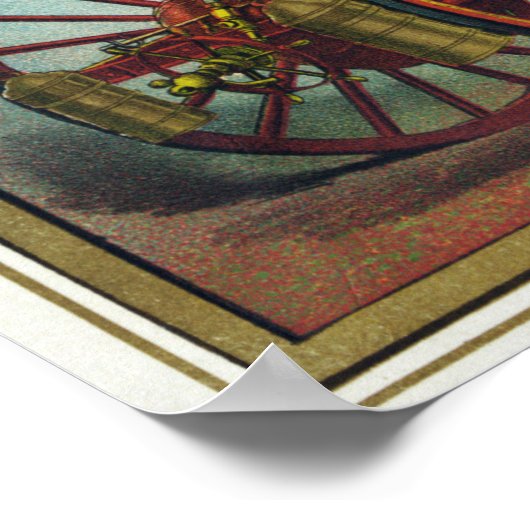 Vintage Feuerlöschwerbung Poster (Ecke)