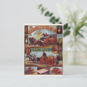 Vintage Feuerlöschwerbung Postkarte (Stehend Vorderseite)