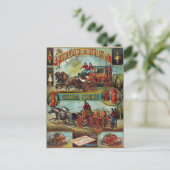 Vintage Feuerlöschwerbung Postkarte (Stehend Vorderseite)