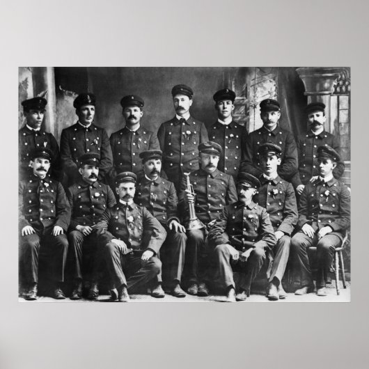 Vintage Feuerwehr Poster (Vorne)