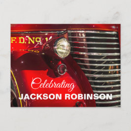 Vintage Feuerwehr Postkarte