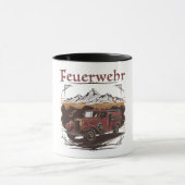Vintage Feuerwehrfahrzeug - Retro Design Tasse (Zentrum)