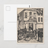 Vintage Feuerwehrleute, die Feuer auslöschen Postkarte (Vorne/Hinten)