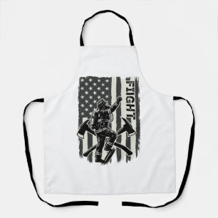 Vintage-Feuerwehrmann-Flagge-Kampf-Shirt-Design_1 Schürze