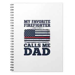 Vintage-Feuerwehrmann-Vater-Flag-Shirt-Design_1 Notizblock