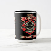 Vintage Feuerwehrmänner von Hideaway Hood Zweifarbige Tasse (VorderseiteRechts)