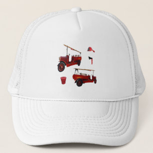 Vintage-Feuerwehrwagen-Axt Truckerkappe