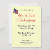 Vintage Feuerwerkskunst und Flag - individuelle Ei Einladung (Rückseite)