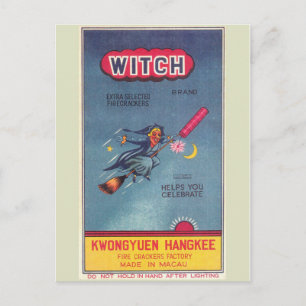 Vintage Feuerwerkspaket Postkarte