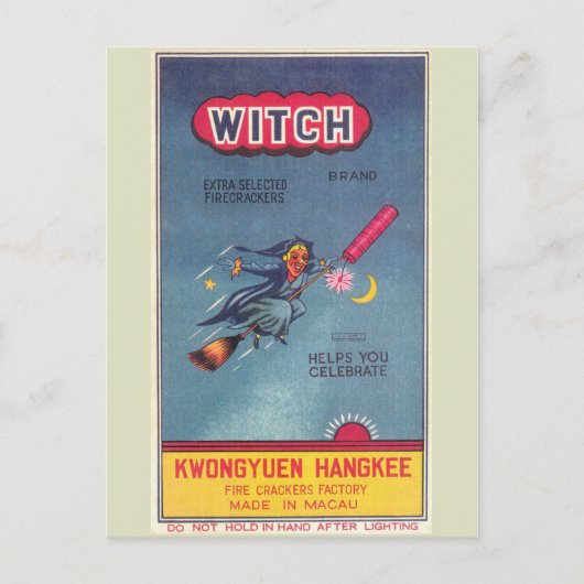 Vintage Feuerwerkspaket Postkarte (Vorderseite)