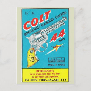 Vintage Feuerwerkspaket Postkarte
