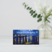 Vintage FI Kunstgalerie Visitenkarte (Stehend Vorderseite)