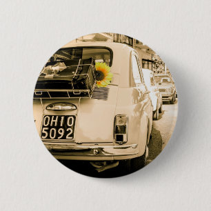 Vintage Fiat 500, Cinquecento in Italien Button