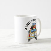 Vintage-Fiat-Auto Kaffeetasse (VorderseiteRechts)