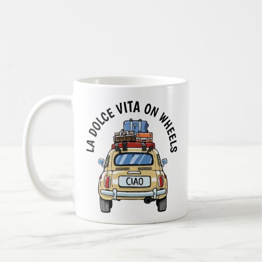 Vintage-Fiat-Auto Kaffeetasse (Links)