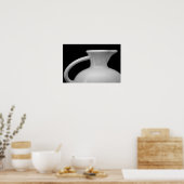 Vintage Fiesta Pitcher Kunst, Schwarz und Weiß Poster (Küche)