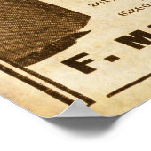 Vintage Fig Rye Whiskey Ad aus 1899 Poster (Ecke)