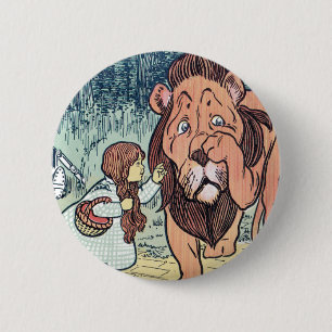 Vintage-Figuren aus Der Zauberer von Oz, Gelbe Zie Button