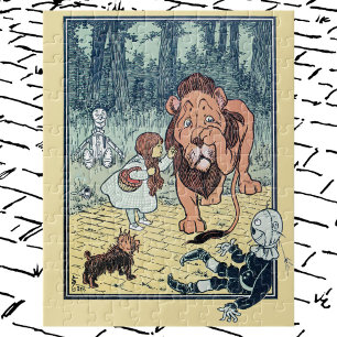 Vintage-Figuren aus Der Zauberer von Oz, Gelbe Zie Puzzle
