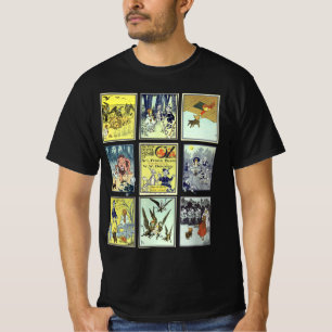 Vintage-Figuren aus Der Zauberer von Oz, Gelbe Zie T-Shirt