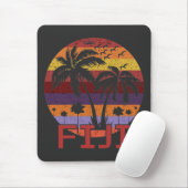 Vintage Fiji Summer Beach Reise Mousepad (Mit Mouse)