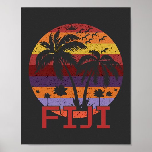 Vintage Fiji Summer Beach Reise Poster (Vorne)