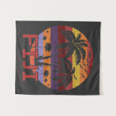 Vintage Fiji Summer Beach Reise Wandteppich (Vorderseite (Horizontal))