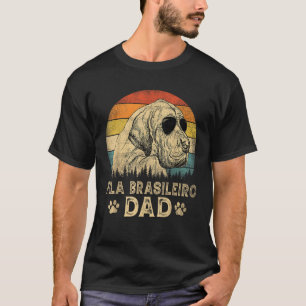 Vintage Fila Brasileiro Papa Hunde Liebhaber Vater T-Shirt