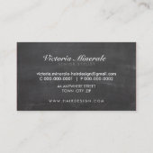 VINTAGE filigrane Filigree-Tafel Schwarz-weiß Visitenkarte (Rückseite)