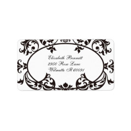 Vintage Filigree-Grenze Adressaufkleber