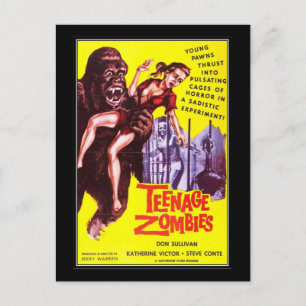 Vintage-Film-Horror - Postkarte