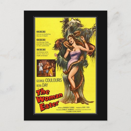 Vintage-Film-Horror - Postkarte (Vorderseite)