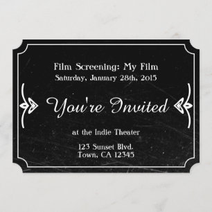 Vintage-Film im Distressed-Look Einladung