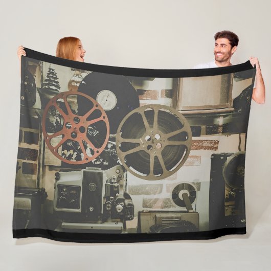 Vintage Film-Spulen-Projektor-Fleece-Decke Fleecedecke (Beispiel)
