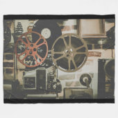 Vintage Film-Spulen-Projektor-Fleece-Decke Fleecedecke (Vorderseite (Horizontal))