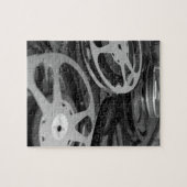 Vintage Film-Spulen Schwarzweiss Puzzle (Horizontal)