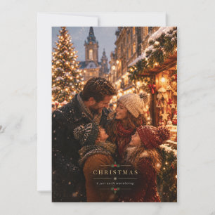Vintage-Film-Weihnachten, glückliche Familienfeier Einladung