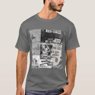 Vintage-Filme Schwarz-Weiß-Montage 7 lustig T-Shirt
