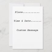 Vintage Filmeinladung Einladung (Rückseite)