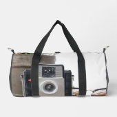 Vintage Filmkamera Blume Pot & Glass Retro Duffle Bag (Vorderseite)