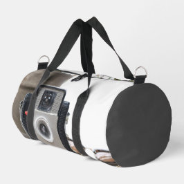 Vintage Filmkamera Blume Pot & Glass Retro Duffle Bag