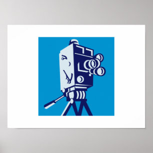 Vintage Filmkamera Retro Poster