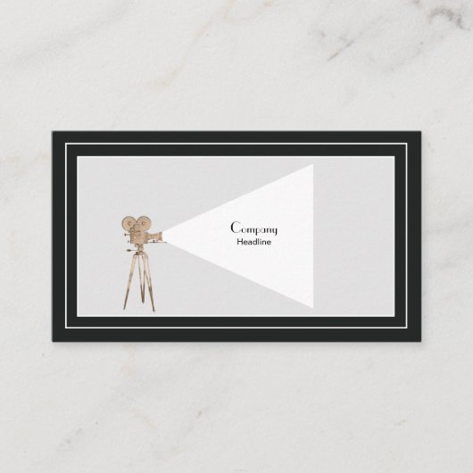 Vintage Filmkamera Visitenkarte (Vorderseite)