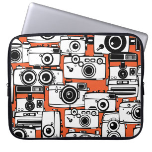 Vintage Filmkameras, nahtlos. Laptopschutzhülle