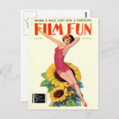 Vintage Filmmusik - Badebekleidung Postkarte (Vorne/Hinten)