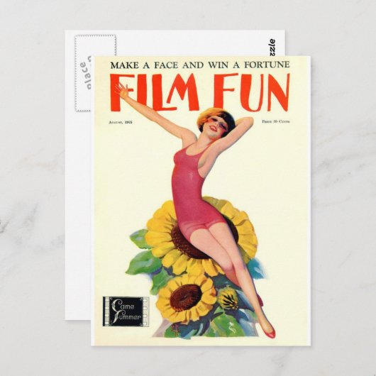 Vintage Filmmusik - Badebekleidung Postkarte (Vorne/Hinten)