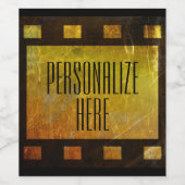 Vintage Filmrolle Gold Weinetikett (Einzelnes Label)