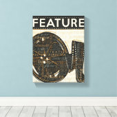 Vintage Filmrolle Leinwanddruck (Insitu (Holzboden))