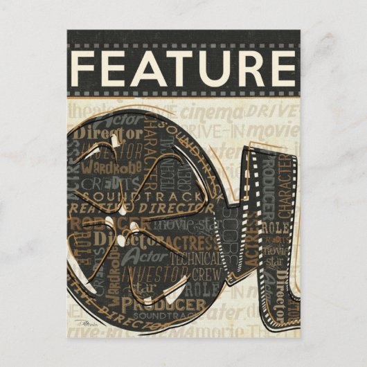 Vintage Filmrolle Postkarte (Vorderseite)