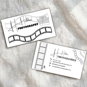 Vintage-Filmstreifen-Fotografie Visitenkarte
